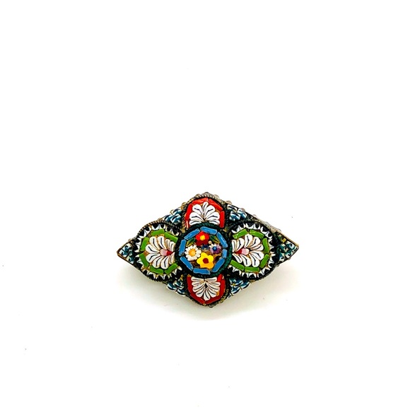 Vintage Antique micro mosaic brooch - Picture 5 of 6